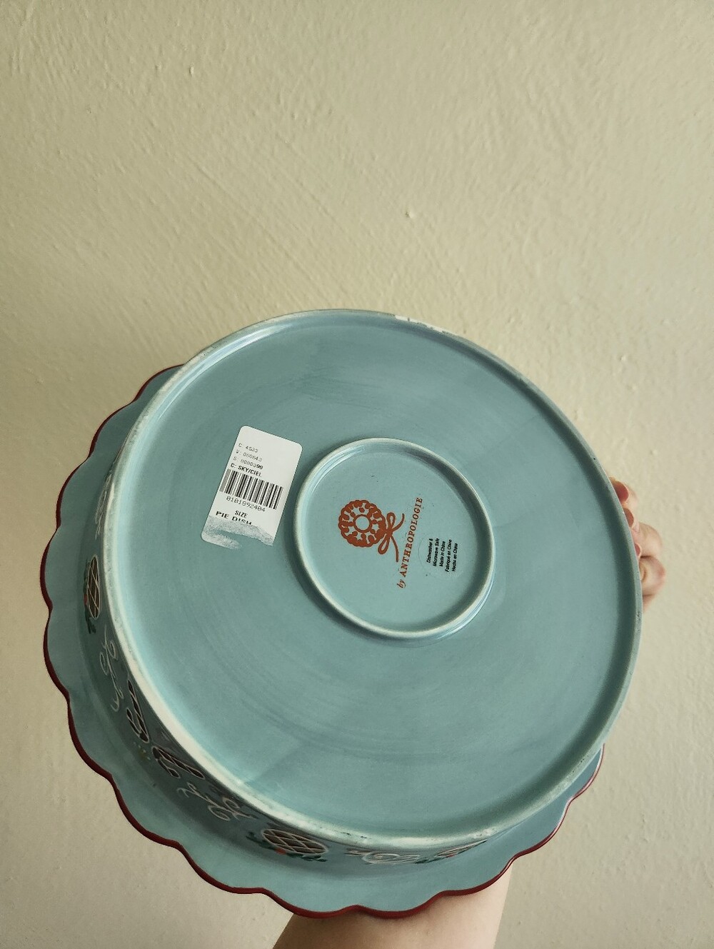Anthropologie Ginger Pie Dish Blue - Picture 7 of 9